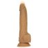 Naked Addiction - Vibrator s funkcijom thrustinga - tamna boja - 23 cm