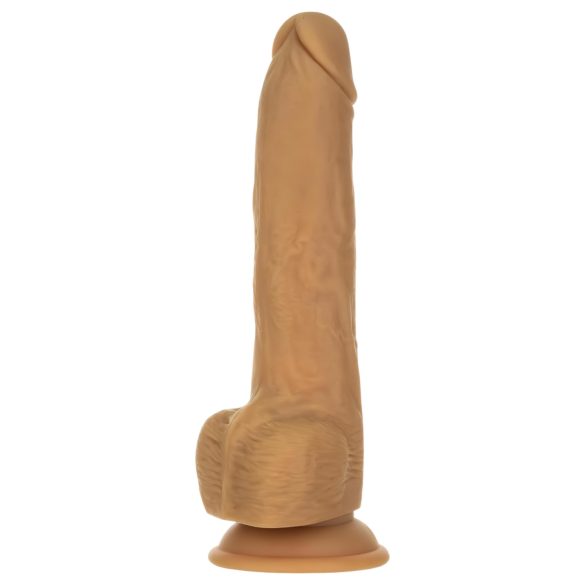 Naked Addiction - Vibrator s funkcijom thrustinga - tamna boja - 23 cm