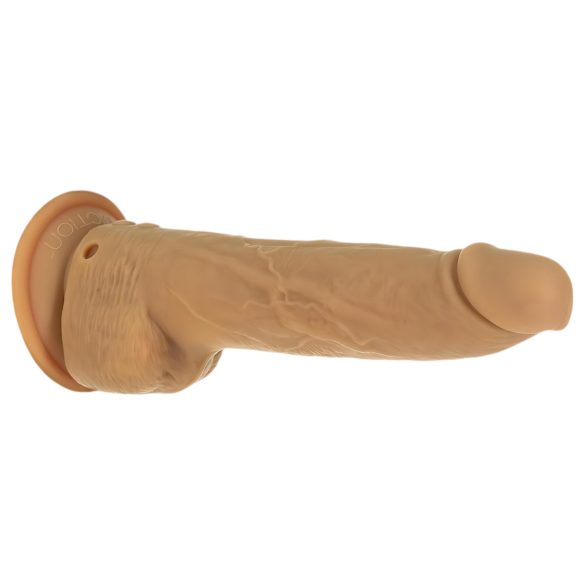 Naked Addiction - Vibrator s funkcijom thrustinga - tamna boja - 23 cm
