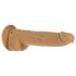 Naked Addiction - Vibrator s funkcijom thrustinga - tamna boja - 23 cm