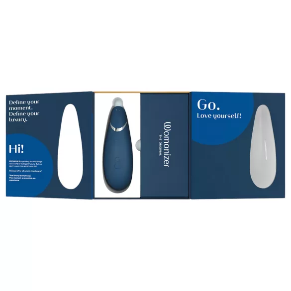 Womanizer Premium 2 - stimulator klitorisa na zračne valove - plava