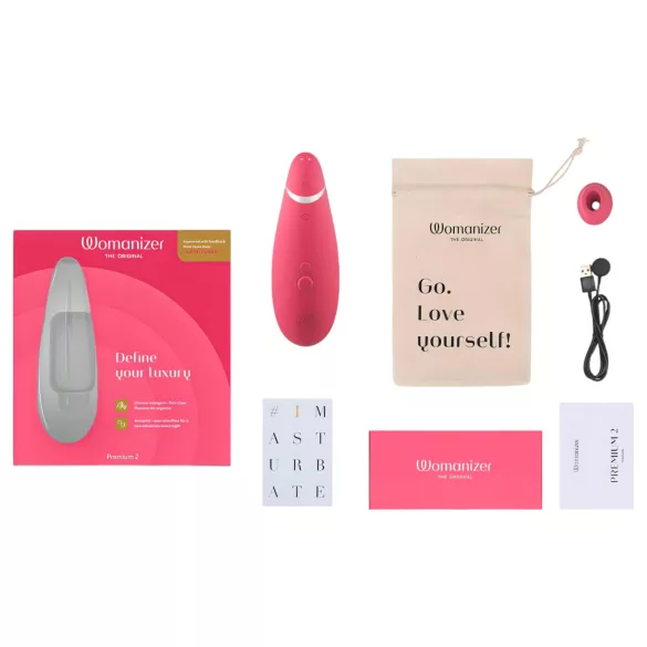 Womanizer Premium 2 - stimulator klitorisa s valovima zraka - rozi