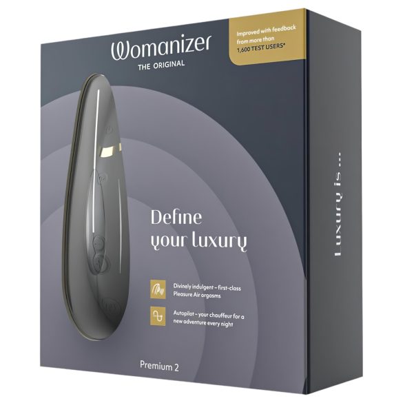 Womanizer Premium 2 - stimulator klitorisa na zračne valove - crni