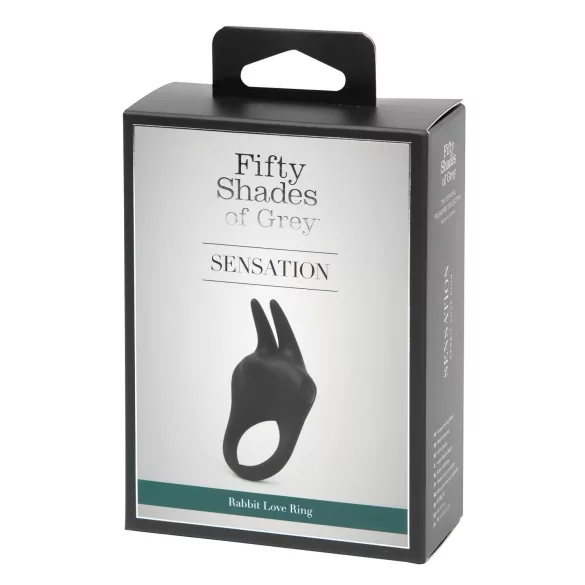 Fifty Shades of Grey - penisni prsten s vibratorom za klitoris - silikon - crni