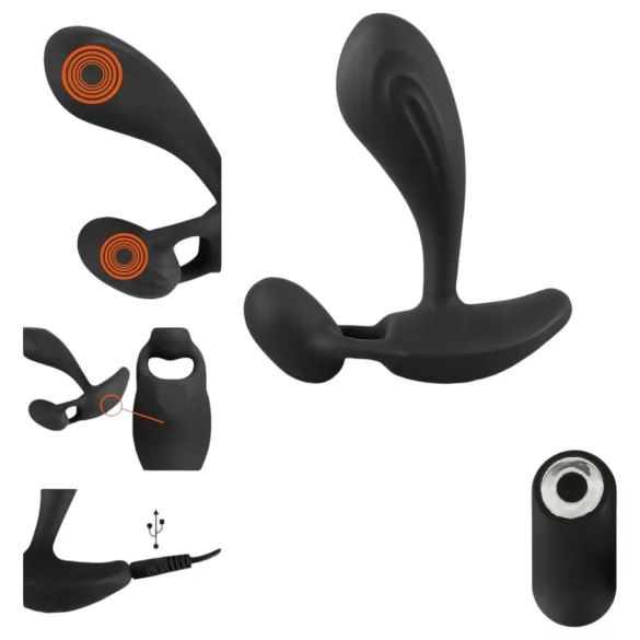 Rebel RC - 2u1 prostata vibrator (crni)