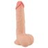 Nature Skin - realistični dildo s kožom - 19 cm - natur