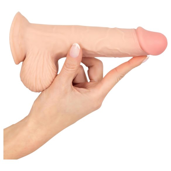 Nature Skin - realistični dildo s kožom - 19 cm - natur