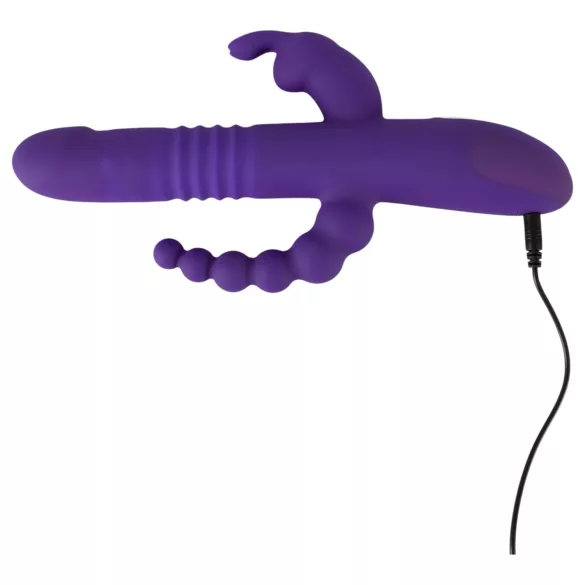 SMILE - vibrator s tri ruke i rotacijom, punjiv - ljubičasti