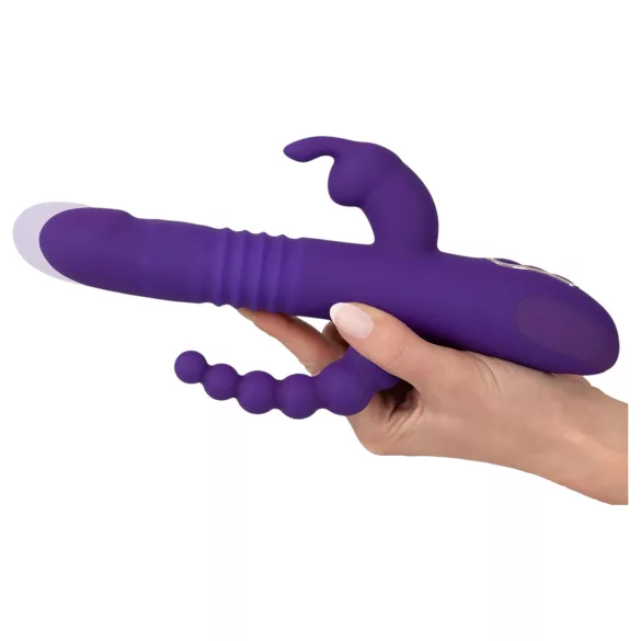 SMILE - vibrator s tri ruke i rotacijom, punjiv - ljubičasti