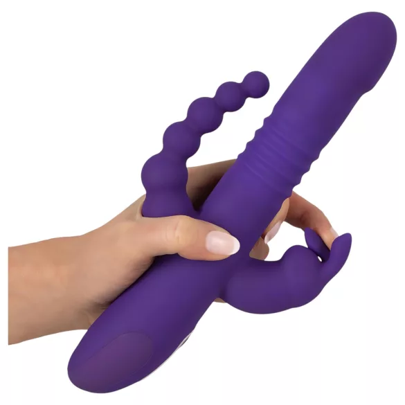 SMILE - vibrator s tri ruke i rotacijom, punjiv - ljubičasti