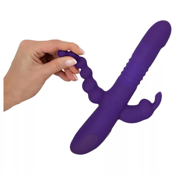 SMILE - vibrator s tri ruke i rotacijom, punjiv - ljubičasti