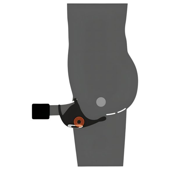 Rebel - penis prsten i vibrator za testise na punjenje - crni