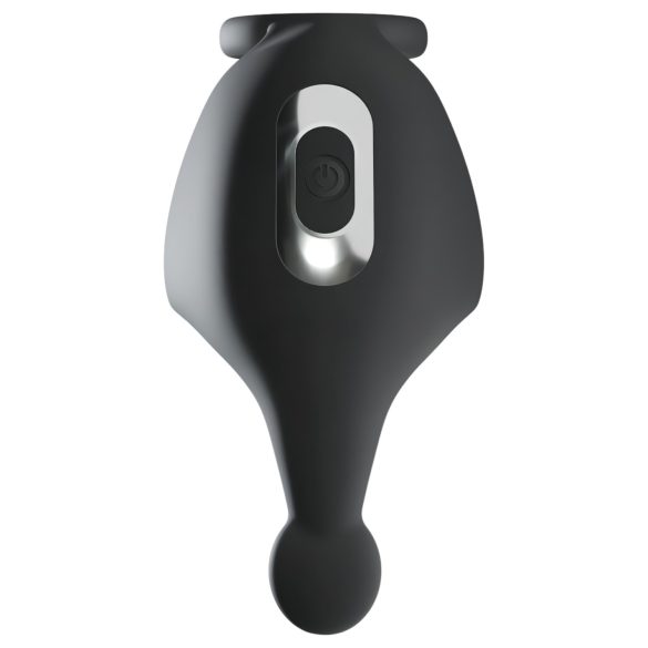 Rebel - penis prsten i vibrator za testise na punjenje - crni