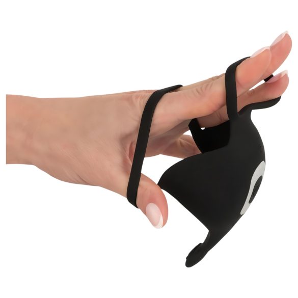 Rebel - penis prsten i vibrator za testise na punjenje - crni