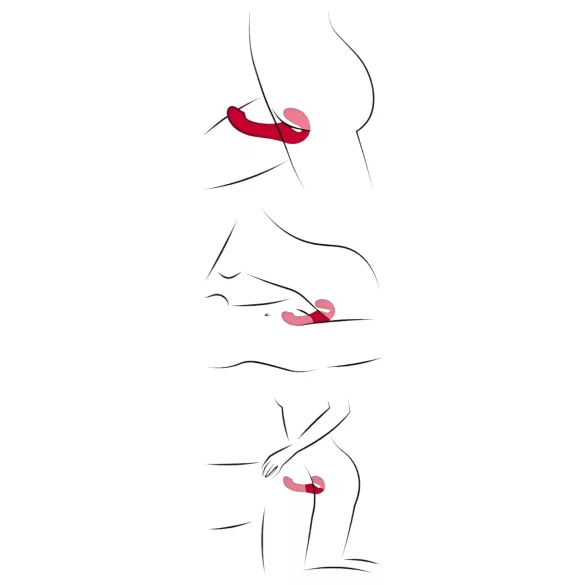 You2Toys Strapless - bežični strap-on vibrator - silikon - crveni