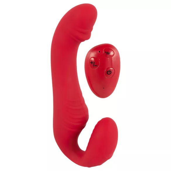 You2Toys Strapless - bežični strap-on vibrator - silikon - crveni