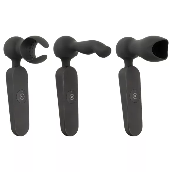 Couples Choice - vibrator za parove s grijanjem - akumulatorski - crni