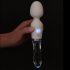 Liaison Wand - silikonski LED vibrator (prozirni)