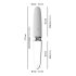 Liaison Straight - punjivi LED vibrator (prozirno-bijeli)