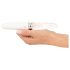 Liaison Straight - punjivi LED vibrator (prozirno-bijeli)