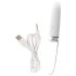 Liaison Straight - punjivi LED vibrator (prozirno-bijeli)