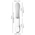 You2toys Liaison - silikonsko-stakleni LED vibrator (prozirno-bijeli)