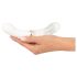 You2toys Liaison - silikonsko-stakleni LED vibrator (prozirno-bijeli)