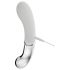 You2toys Liaison - silikonsko-stakleni LED vibrator (prozirno-bijeli)