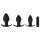Black Velvet set analnih vibratora - 3 dijela (crni)