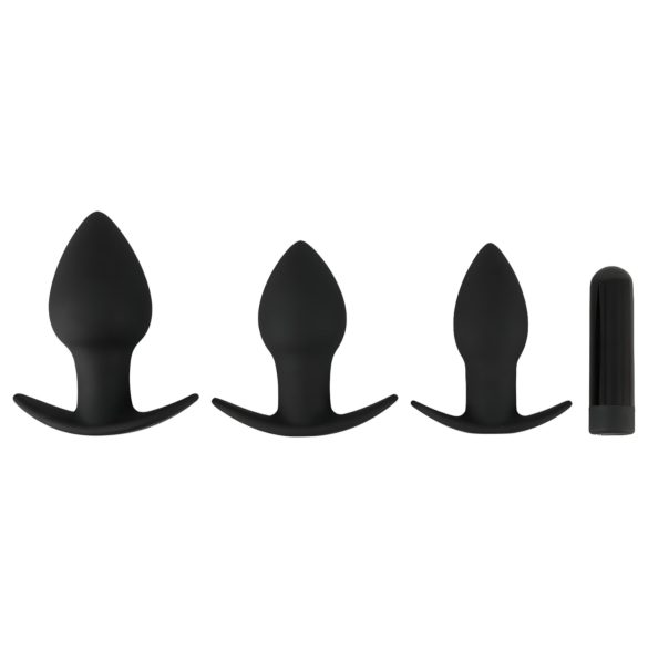 Black Velvet set analnih vibratora - 3 dijela (crni)