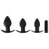 Black Velvet set analnih vibratora - 3 dijela (crni)