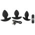 Black Velvet set analnih vibratora - 3 dijela (crni)
