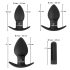 Black Velvet set analnih vibratora - 3 dijela (crni)