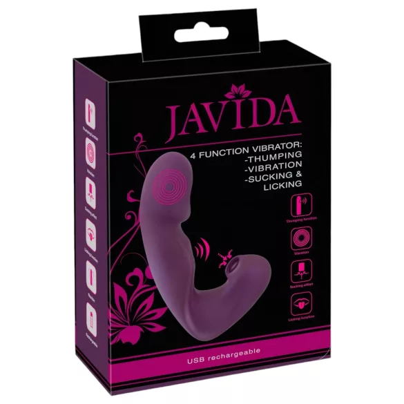 Javida - vibrator za klitoris 4u1 - ljubičasta