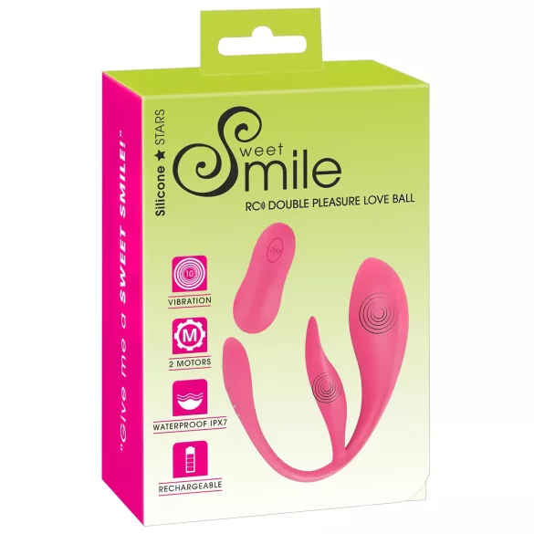 SMILE - vibrirajuće jaje na daljinsko upravljanje - punjivo - roza