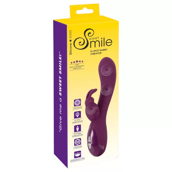 SMILE - vibrator s 3 motora i stimulatorom klitorisa - ljubičasti