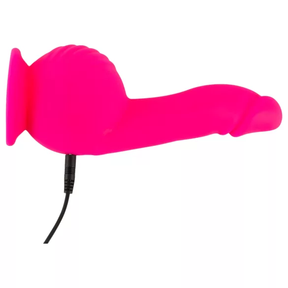SMILE - vibrator s vakuumskom bazom i 2 motora - punjivi - rozi