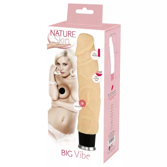 Nature Skin - realistični vibrator - prirodna boja - 23cm