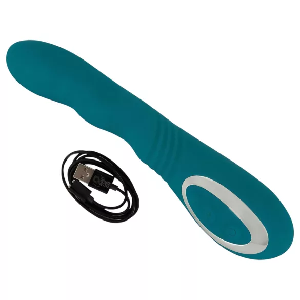 SMILE - G-točka vibrator s rotacijom - vodootporan, punjiv - zeleni