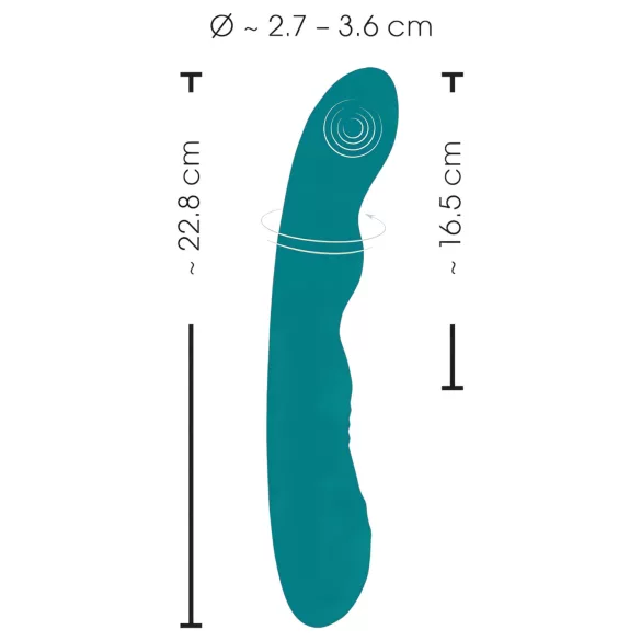 SMILE - G-točka vibrator s rotacijom - vodootporan, punjiv - zeleni