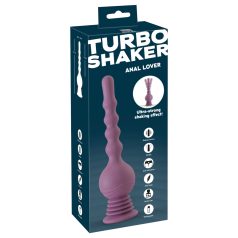 You2Toys - analni vibrator s drškom - silikon, ljubičasta