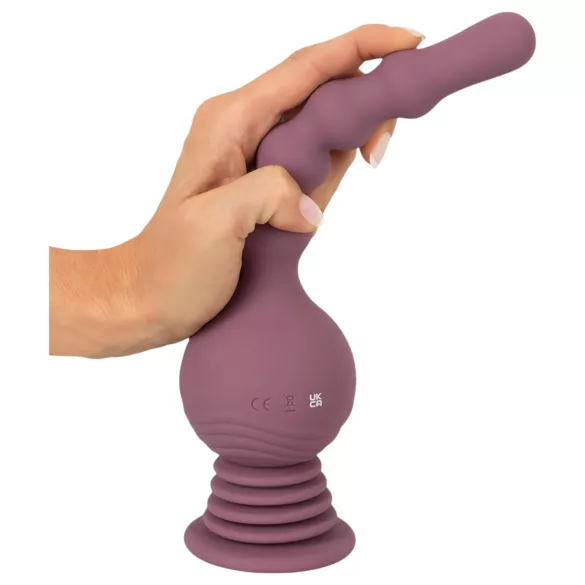 You2Toys - analni vibrator s drškom - silikon, ljubičasta