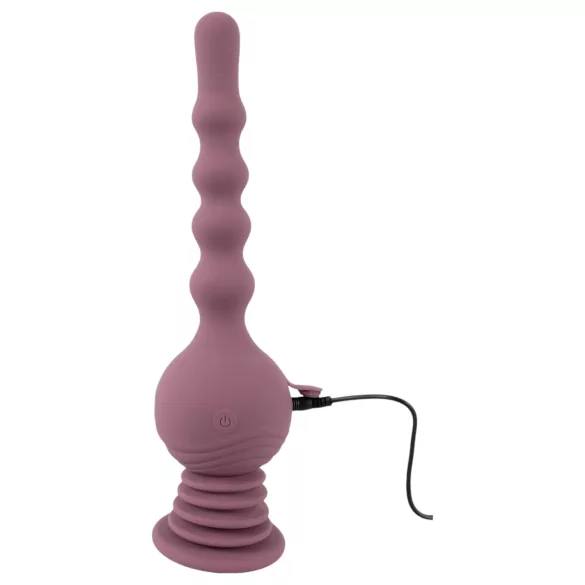 You2Toys - analni vibrator s drškom - silikon, ljubičasta