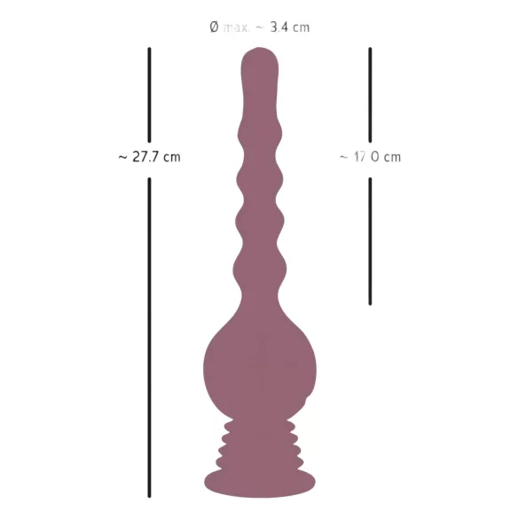 You2Toys - analni vibrator s drškom - silikon, ljubičasta