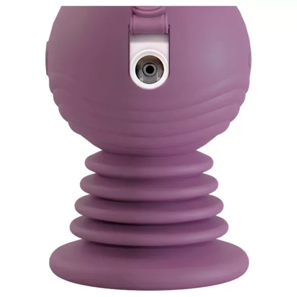 You2Toys - analni vibrator s drškom - silikon, ljubičasta