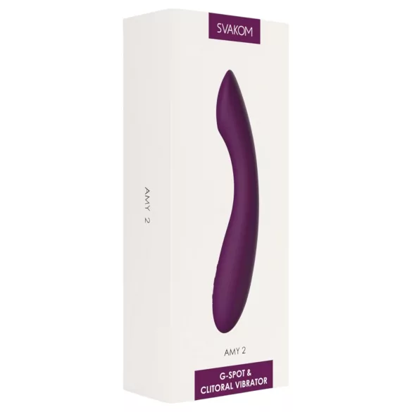 Svakom Amy 2 - punjivi, vodootporni vibrator za G-točku (ljubičast)