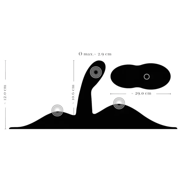 VibePad 3 - vibrator za G-točku s daljinskim upravljačem - crni, punjivi