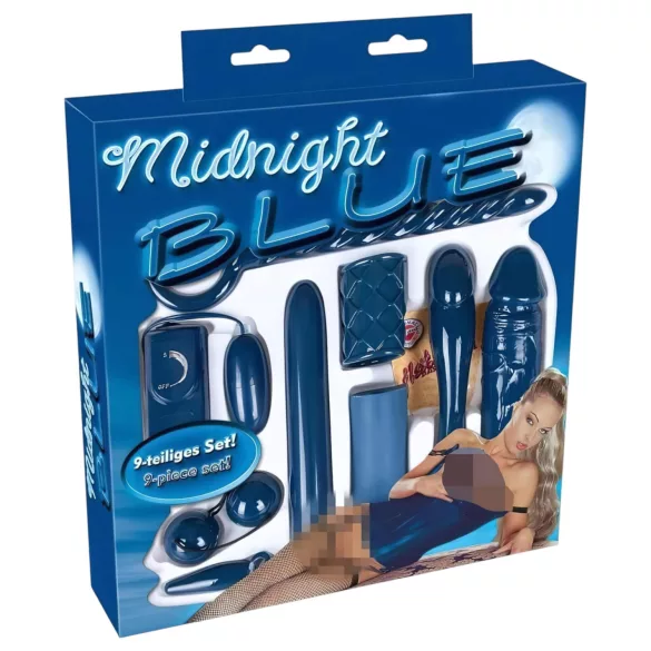 You2Toys - set vibratora - 9 dijelova - midnight blue