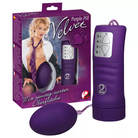 You2Toys - Vibracijsko jaje s baršunastom površinom - ljubičasta