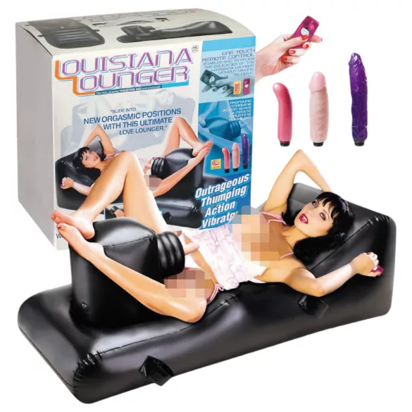 NMC - Louisiana Lounger - seksualna sprava s ugrađenim vibratorom (crna)